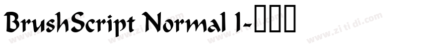 BrushScript Normal I字体转换
